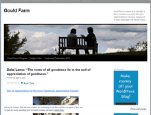 Tablet Screenshot of gouldfarm.wordpress.com