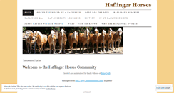 Desktop Screenshot of haflingerhorses.wordpress.com