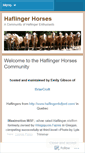 Mobile Screenshot of haflingerhorses.wordpress.com