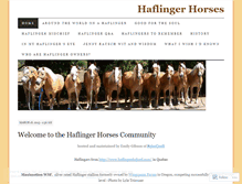 Tablet Screenshot of haflingerhorses.wordpress.com