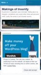 Mobile Screenshot of makingsofinsanity.wordpress.com