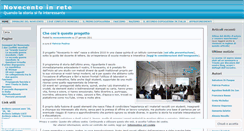 Desktop Screenshot of novecentoinrete.wordpress.com