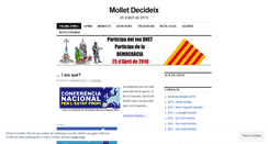 Desktop Screenshot of molletdecideix.wordpress.com