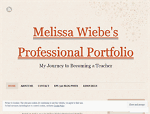 Tablet Screenshot of melissawiebe.wordpress.com