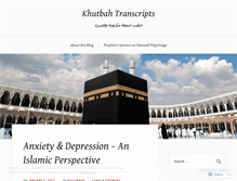 Tablet Screenshot of khutbahs.wordpress.com