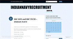 Desktop Screenshot of indiannavyrecruitment.wordpress.com