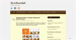 Desktop Screenshot of beinfluential.wordpress.com