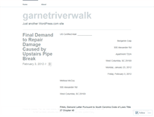 Tablet Screenshot of garnetriverwalk.wordpress.com