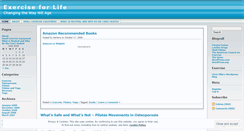 Desktop Screenshot of exerciseforlife.wordpress.com