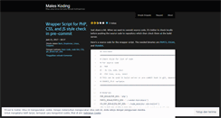 Desktop Screenshot of maleskoding.wordpress.com