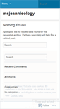 Mobile Screenshot of msjeannieology.wordpress.com