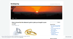 Desktop Screenshot of leodopony.wordpress.com