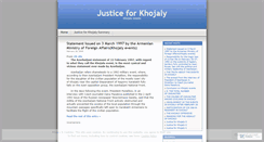 Desktop Screenshot of justiceforkhojaly.wordpress.com