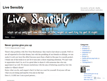 Tablet Screenshot of livesensibly.wordpress.com