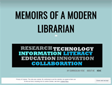 Tablet Screenshot of modernlibrarianmemoirs.wordpress.com