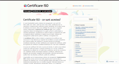 Desktop Screenshot of certificareiso.wordpress.com