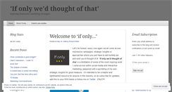 Desktop Screenshot of ifonlyblog.wordpress.com