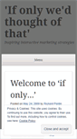 Mobile Screenshot of ifonlyblog.wordpress.com