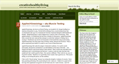 Desktop Screenshot of creativehealthyliving.wordpress.com