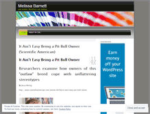 Tablet Screenshot of melissasbarnett.wordpress.com