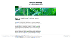 Desktop Screenshot of favepcsoftware.wordpress.com