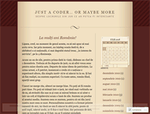 Tablet Screenshot of just1coder.wordpress.com