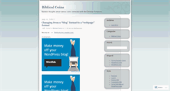 Desktop Screenshot of biblicalcoins.wordpress.com