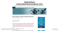 Desktop Screenshot of medicalworld.wordpress.com