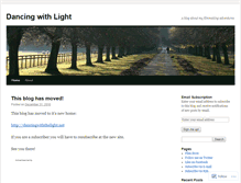Tablet Screenshot of dancingwithlight.wordpress.com