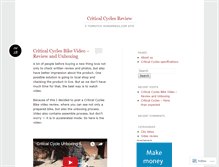 Tablet Screenshot of criticalcycles.wordpress.com