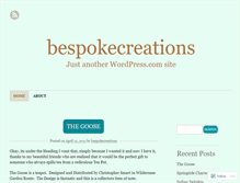 Tablet Screenshot of bespokecreations.wordpress.com