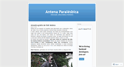 Desktop Screenshot of antenaparalesbica.wordpress.com