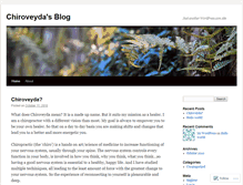 Tablet Screenshot of chiroveyda.wordpress.com