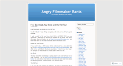 Desktop Screenshot of angryfilmmaker.wordpress.com