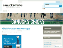 Tablet Screenshot of canuckschicks.wordpress.com