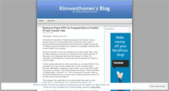 Desktop Screenshot of kimwesthomes.wordpress.com