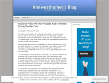 Tablet Screenshot of kimwesthomes.wordpress.com