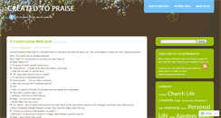 Desktop Screenshot of createdtopraise.wordpress.com