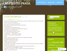 Tablet Screenshot of createdtopraise.wordpress.com