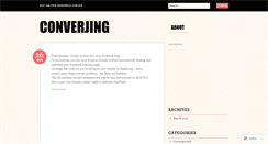 Desktop Screenshot of converjing.wordpress.com