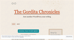 Desktop Screenshot of gorditachronicles.wordpress.com