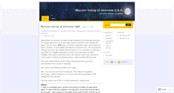 Desktop Screenshot of aninterview.wordpress.com