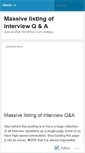 Mobile Screenshot of aninterview.wordpress.com