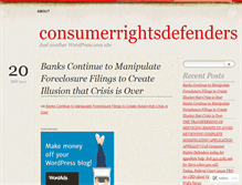 Tablet Screenshot of consumerrightsdefenders.wordpress.com