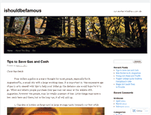 Tablet Screenshot of ishouldbefamous.wordpress.com