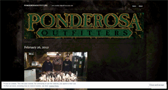 Desktop Screenshot of ponderosaoutfitters.wordpress.com