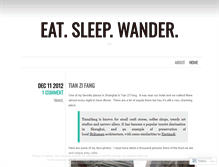 Tablet Screenshot of eatsleepwander.wordpress.com