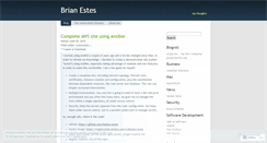 Desktop Screenshot of brianestes.wordpress.com