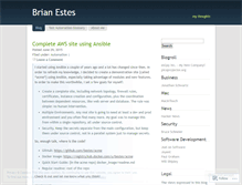 Tablet Screenshot of brianestes.wordpress.com