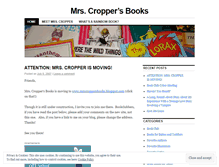 Tablet Screenshot of mrscroppersbooks.wordpress.com